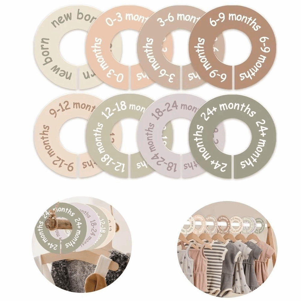 Baby Clothing Tags - 68/9Pcs Organizing Hangers Baby Clothing Size
