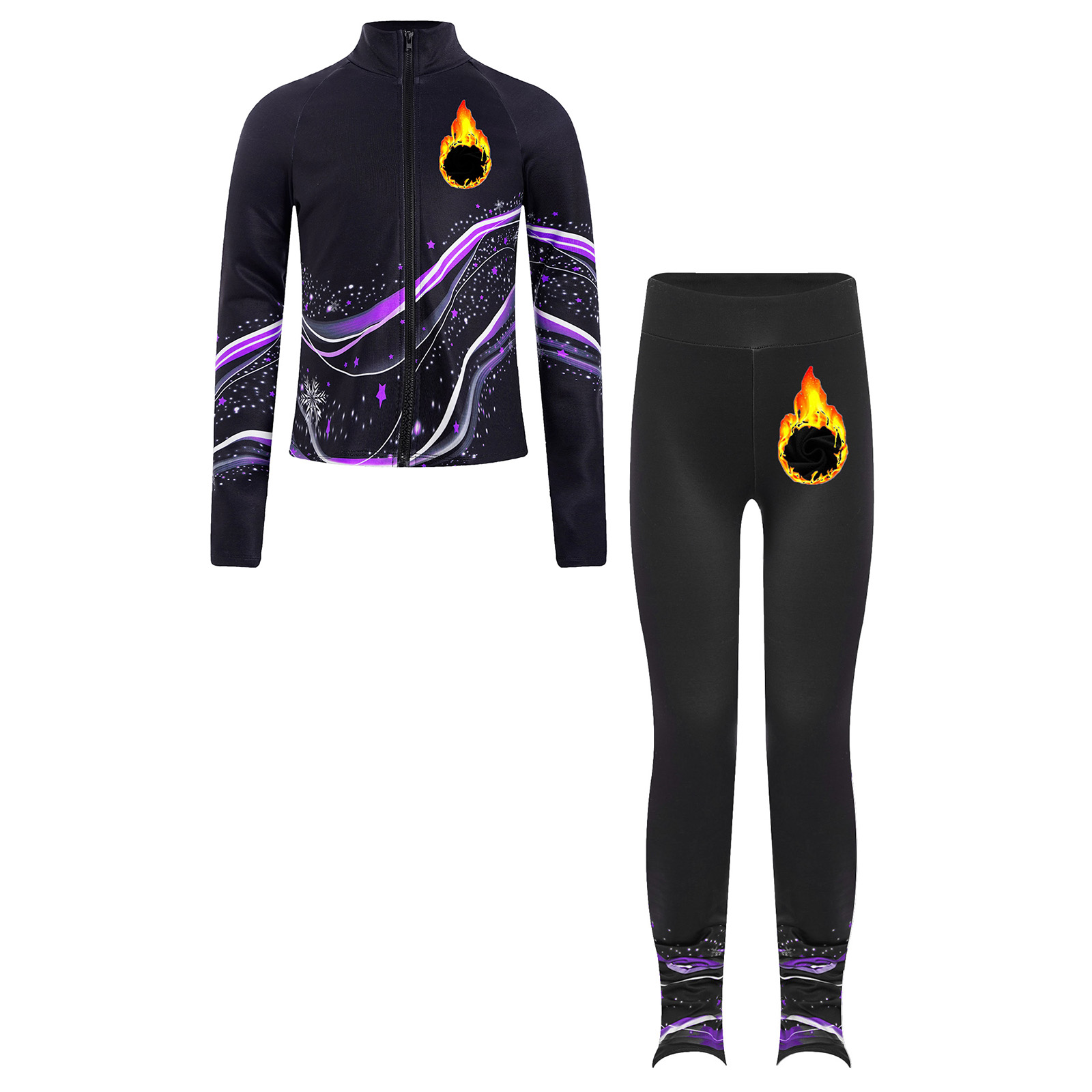 Kids Girls Fleece Sports Gymna - Toddler Legging Set ulasan dan harga