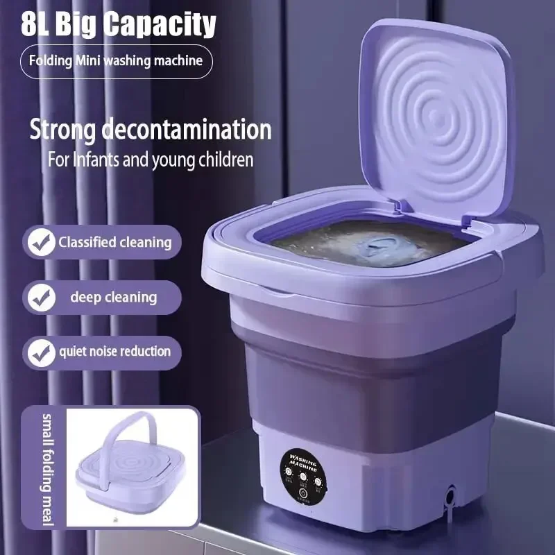 8L Foldable Washing Machine wi - Baby Clothing Washing Machine ulasan dan harga