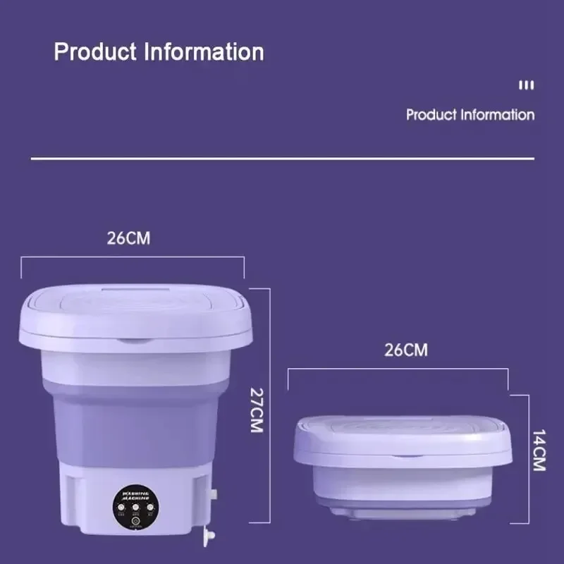 8L Foldable Washing Machine wi - Baby Clothing Washing Machine ulasan dan harga