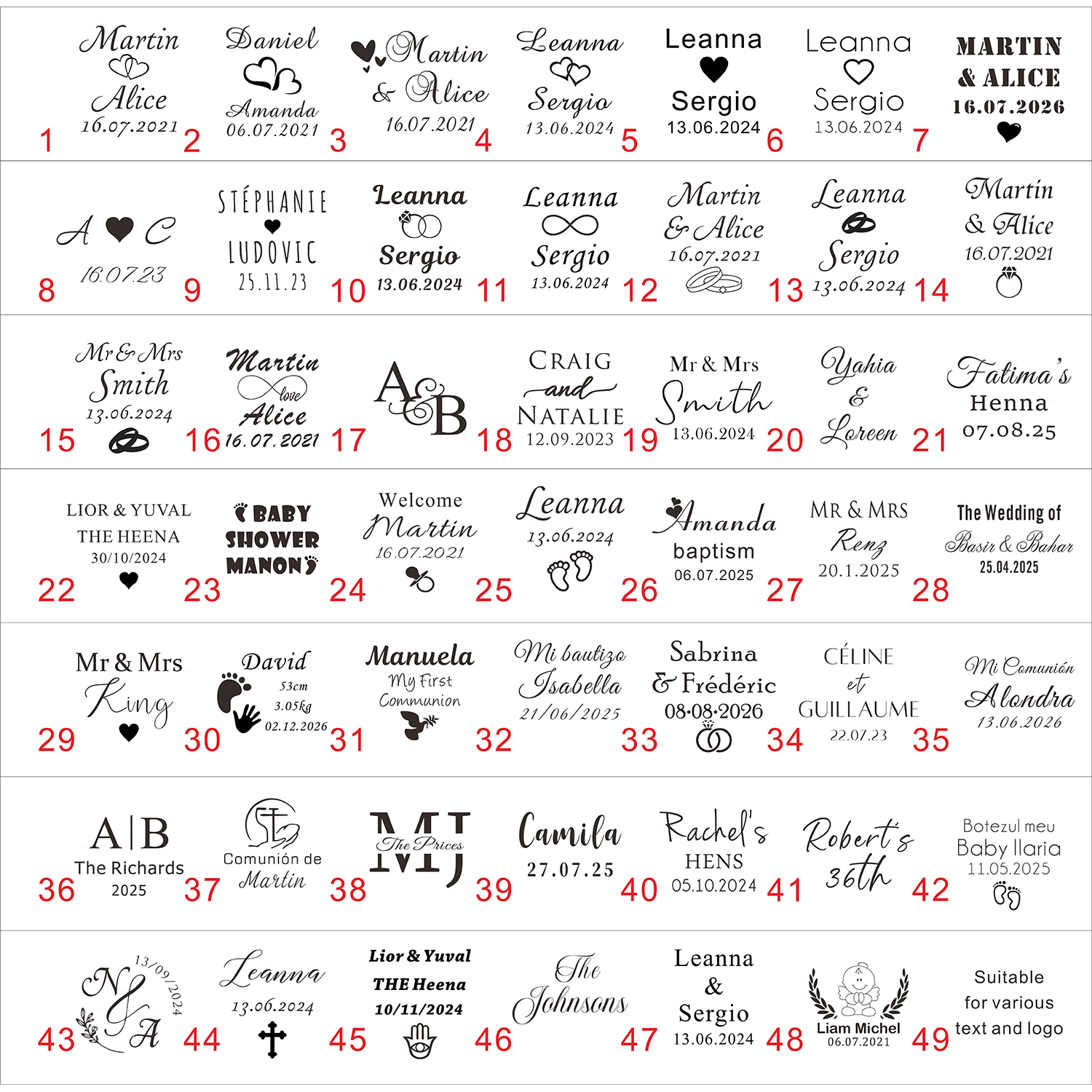 20/50/100 Personalized Acrylic - Baby Clothing Tags ulasan dan harga