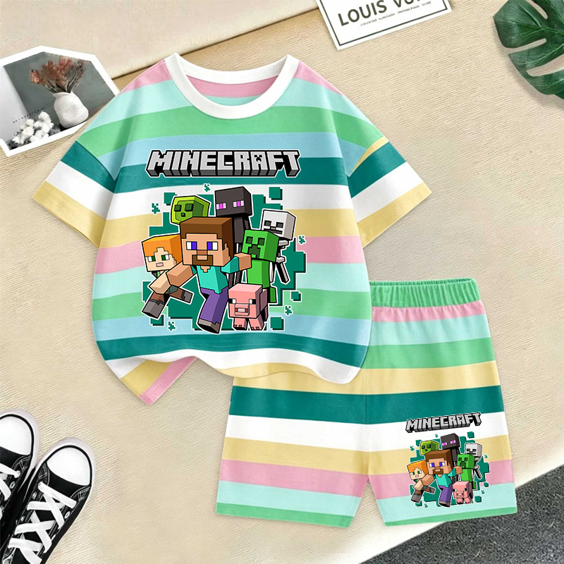 Minecrafted Girl boy Summer T  - Baby Clothing Gift Set ulasan dan harga