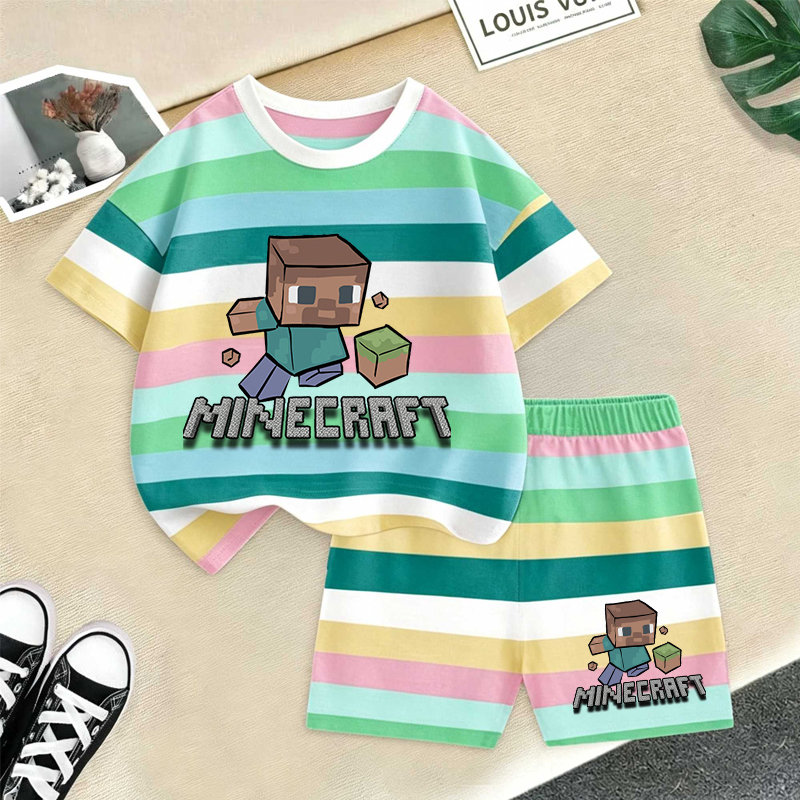 Minecrafted Girl boy Summer T  - Baby Clothing Gift Set ulasan dan harga