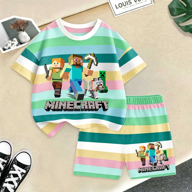 Minecrafted Girl boy Summer T  - Baby Clothing Gift Set ulasan dan harga