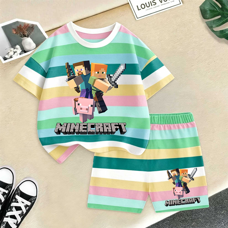 Minecrafted Girl boy Summer T  - Baby Clothing Gift Set ulasan dan harga