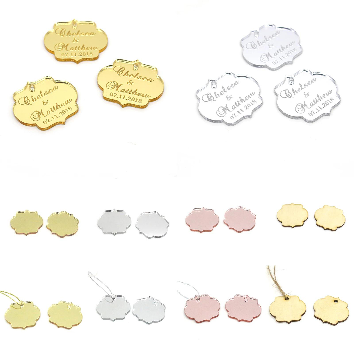 20/50/100Pcs Custom Wedding Pa - Baby Clothing Tags ulasan dan harga