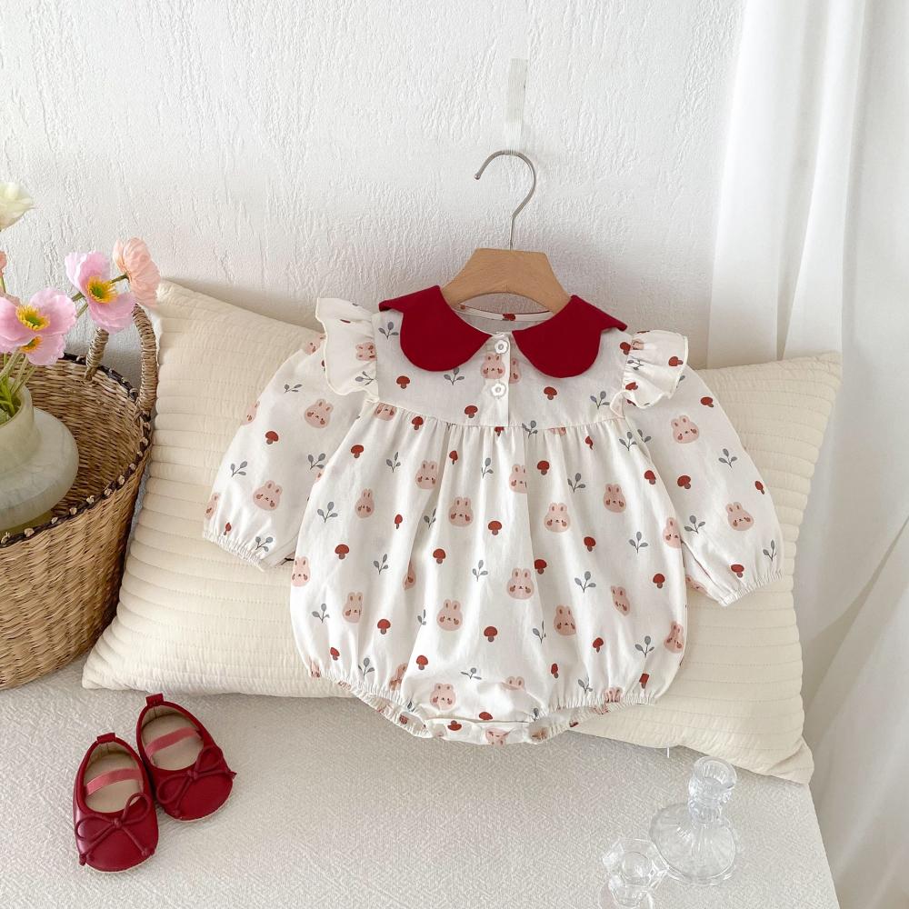 Cute Rabbit Printed Baby Jumps - Baby Clothing Quality ulasan dan harga