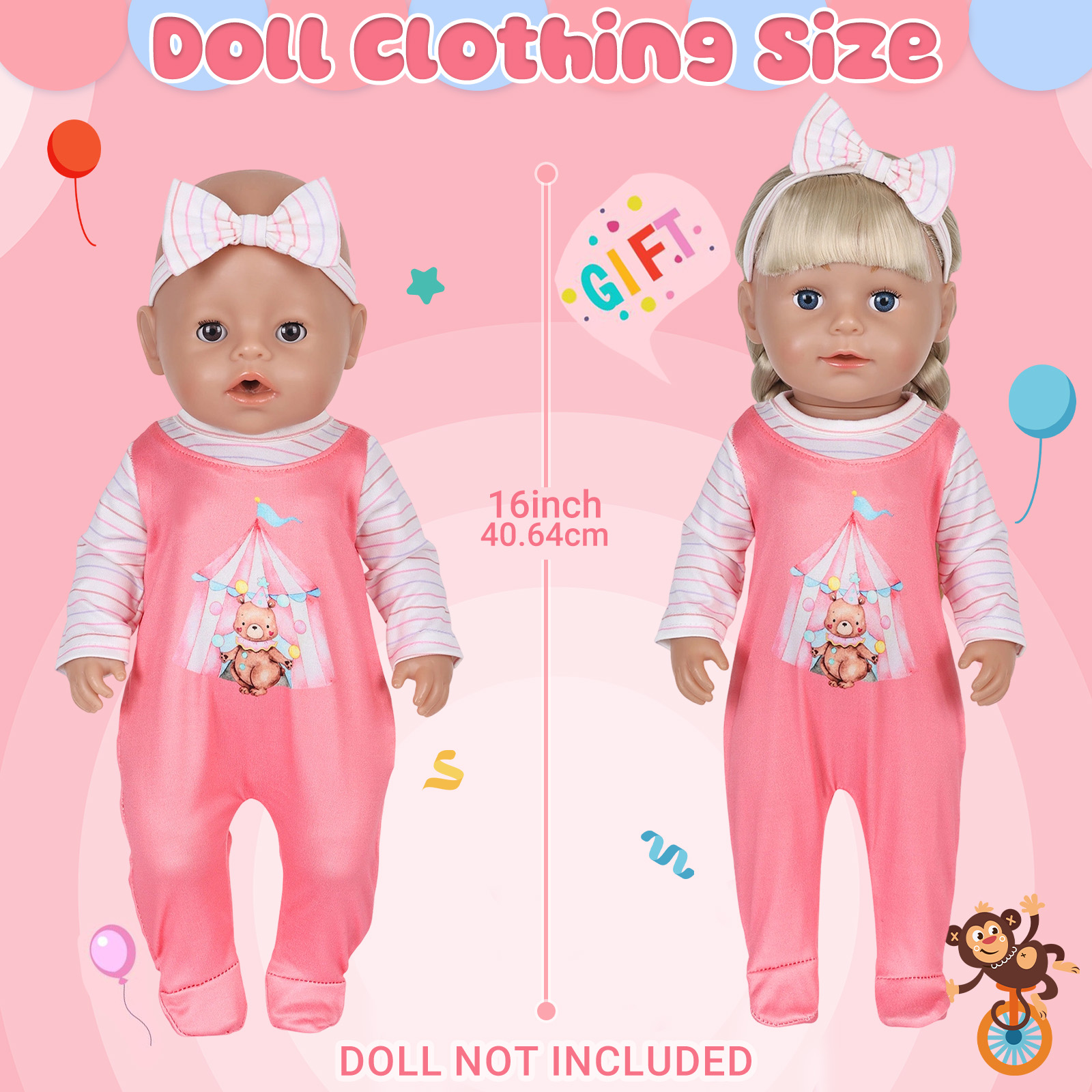 Doll Clothes for 16-18inch 40- - Baby Clothing Gift Set ulasan dan harga