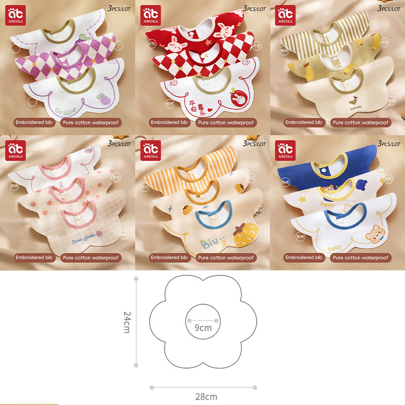 3Pcs Waterproof Bibs for Infan - Baby Clothing Gift Set ulasan dan harga