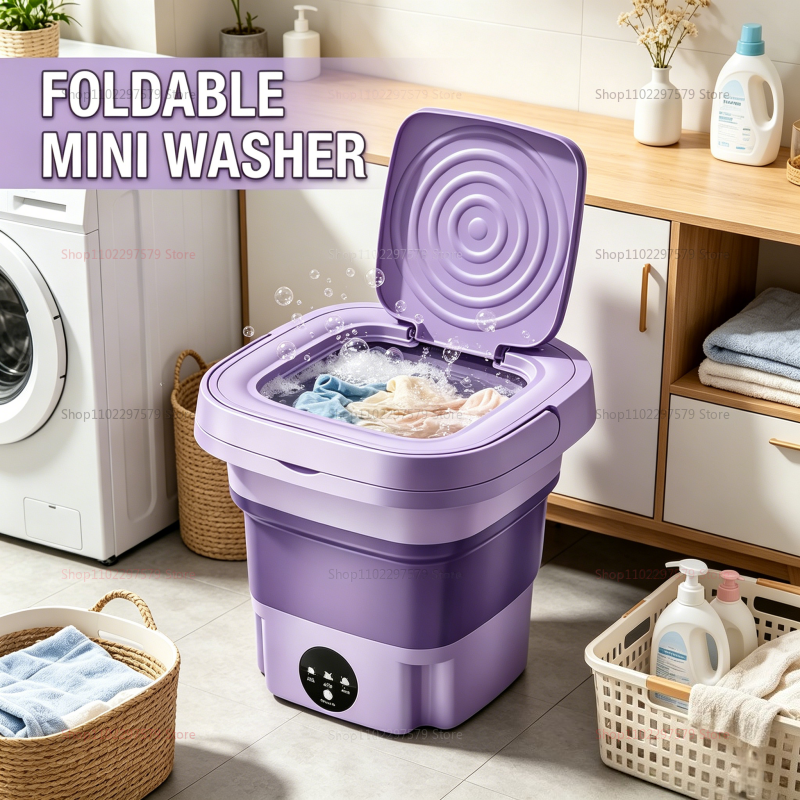 8L Portable Foldable Mini Wash - Baby Clothing Washing Machine ulasan dan harga