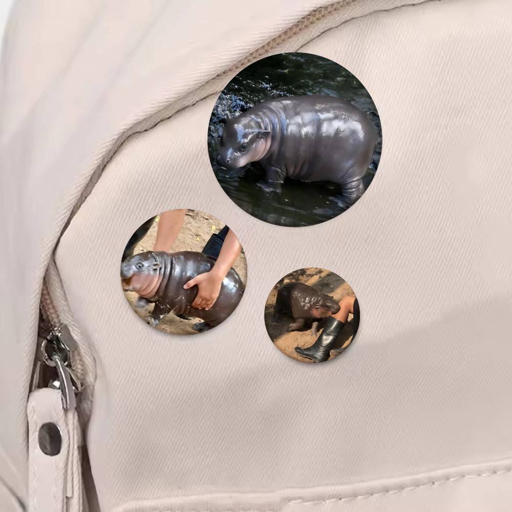 Baby Hippo Moo Deng Badge Tinp - Baby Clothing Japan ulasan dan harga