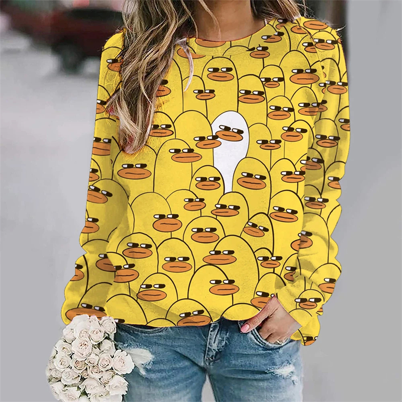 Funny Yellow Baby Duck 3D Prin - Baby Yellow Clothing Women ulasan dan harga