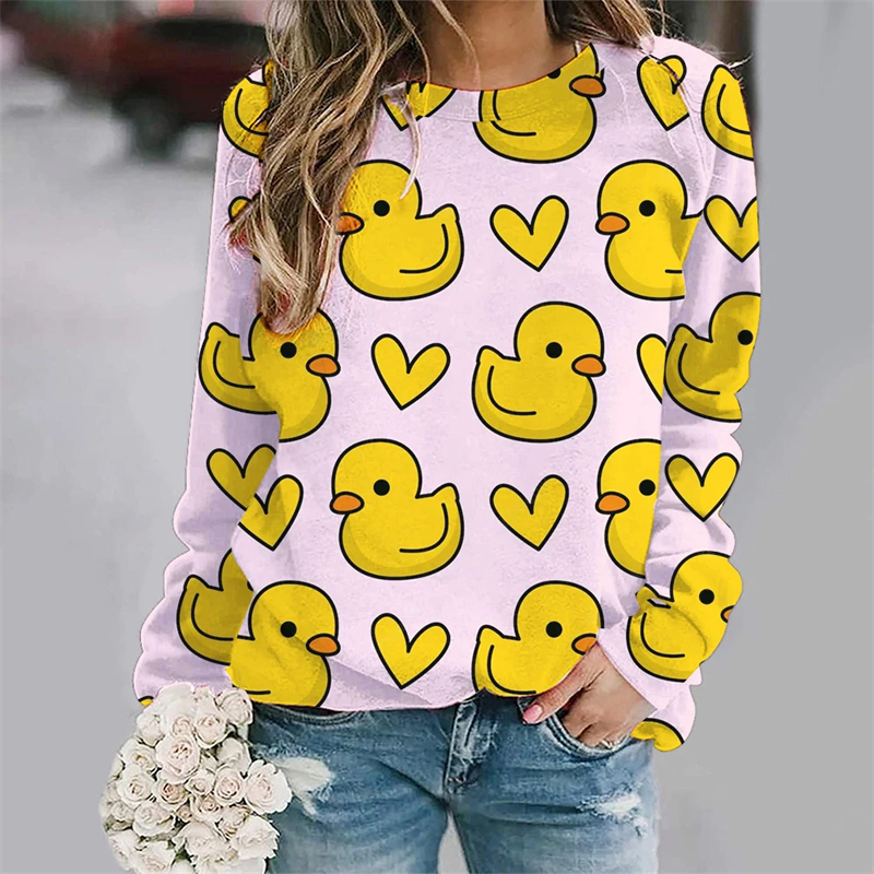 Funny Yellow Baby Duck 3D Prin - Baby Yellow Clothing Women ulasan dan harga
