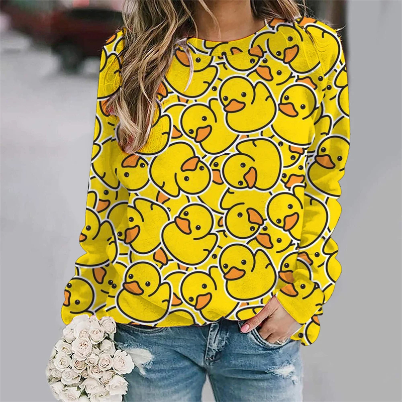Funny Yellow Baby Duck 3D Prin - Baby Yellow Clothing Women ulasan dan harga