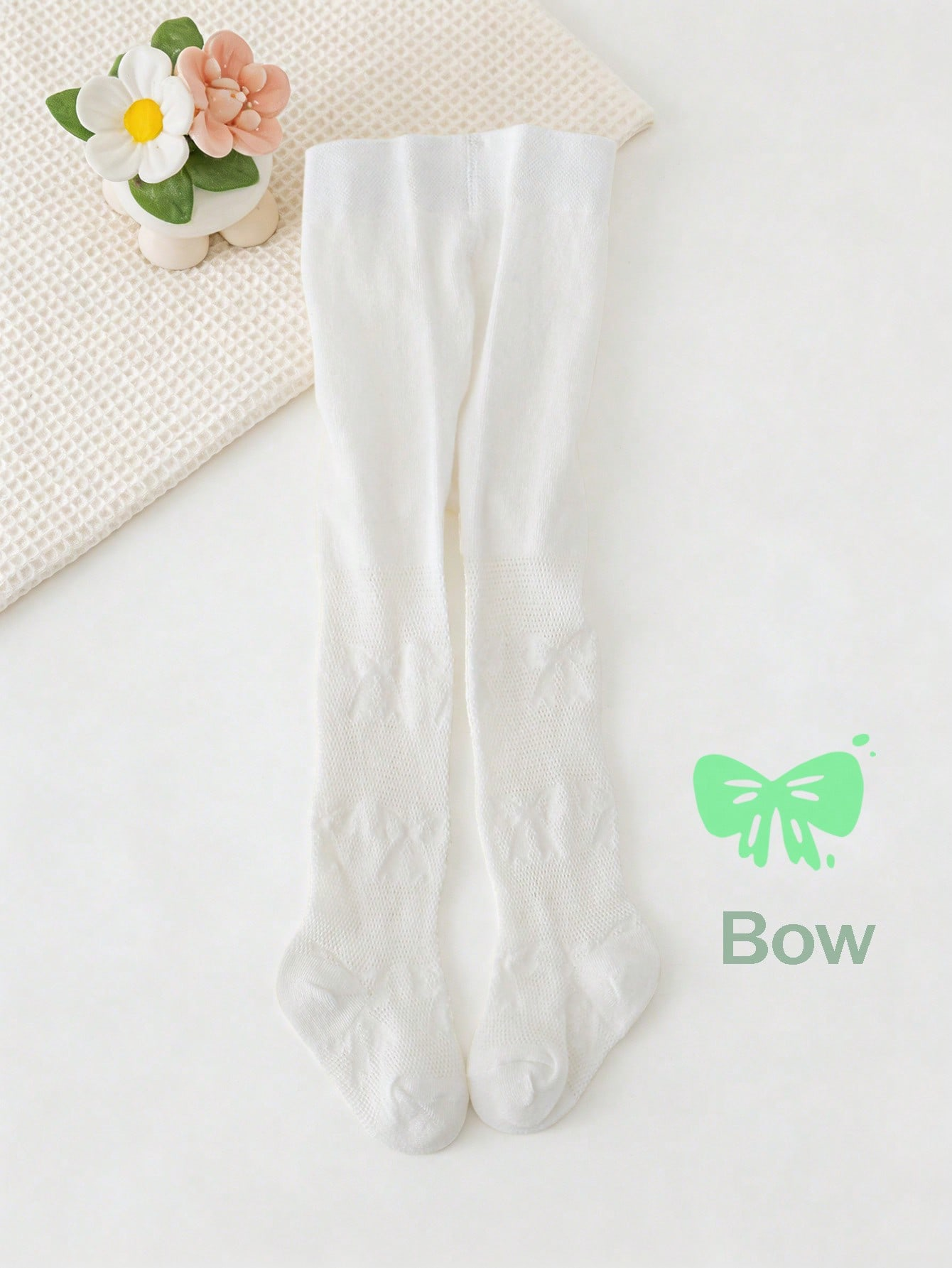 3/1 Pcs Girls White Bow Print  - Toddler Legging Set ulasan dan harga