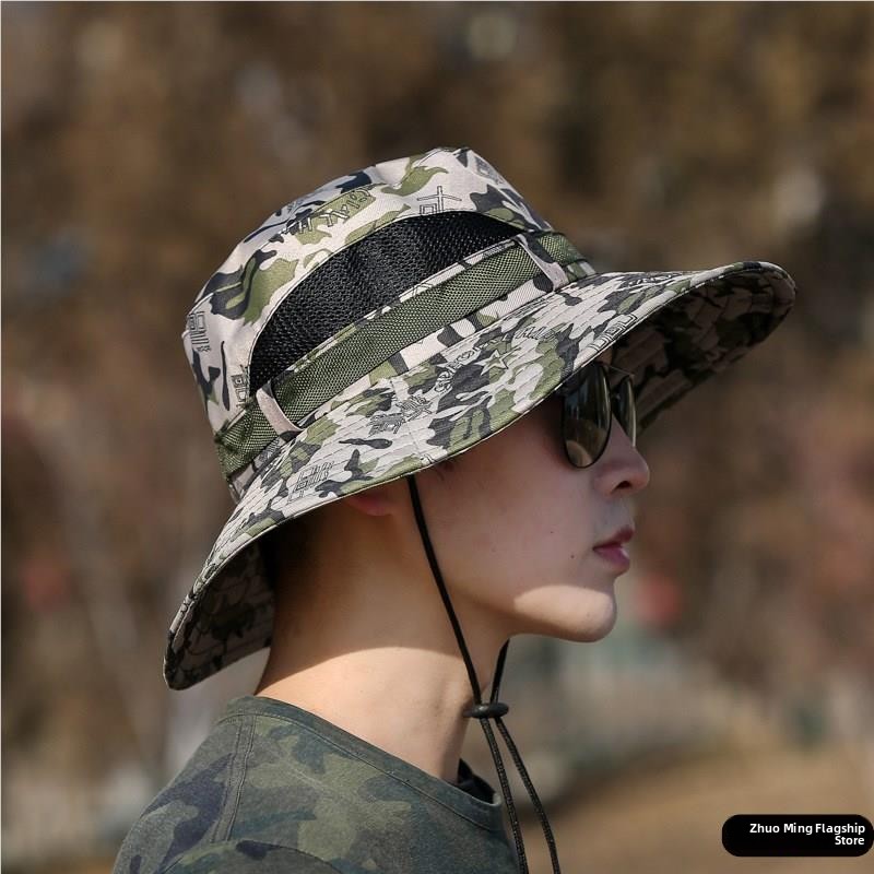 Men's Fishing Cap Casual Outdo - Sun Hat Wide Brim ulasan dan harga